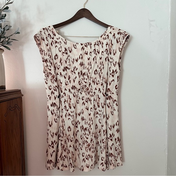**Free People “Fake Love” Animal Print Skater Dress - XS, Open Back** - Picture 1 of 6